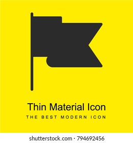 Flag bright yellow material minimal icon or logo design