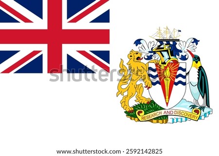 Flag of the British Antarctic Territory, 3:2 Format, British Antarctic Territory Flag	