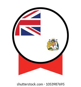 flag of British Antarctic Territory, vector illustration of British Antarctic Territory flag.