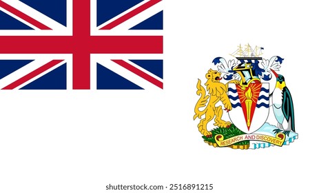 Flag of the British Antarctic Territory Vector Graphics