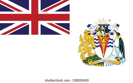 flag of british antarctic territoryvector icon illustration eps10