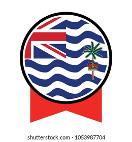flag of British Indian Ocean Territory, vector illustration of British Indian Ocean Territory flag.
