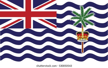 flag of british indian ocean territory vector icon illustration eps10