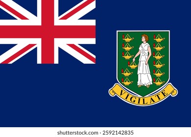 Flag of the British Virgin Islands, 3:2 Format, British Virgin Islands Flag	