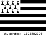 flag Brittany administrative region of France vector illustration