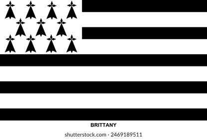 Flag of BRITTANY, BRITTANY national flag