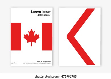 A Flag Brochure Illustration of the country of Canada