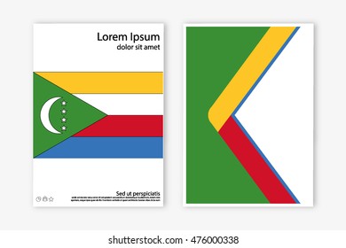 A Flag Brochure Illustration of the country of Comoros