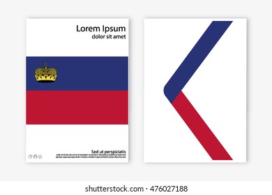 A Flag Brochure Illustration of the country of Liechtenstein