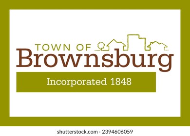 Flag of Brownsburg, Indiana, USA. 