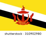 Flag of Brunei Darussalam. Vector illustration.