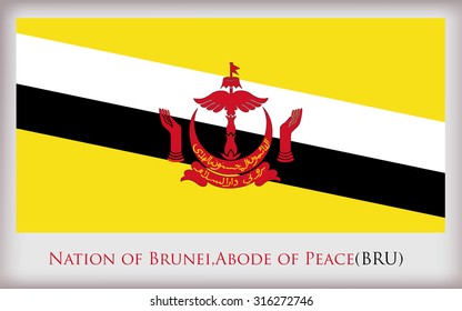Flag of Brunei.Vector illustration.