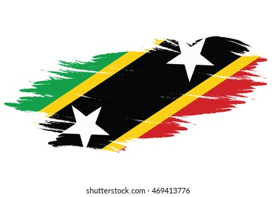 flag brush Saint Kitts and Nevis