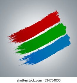 Flag brush strokes. Broken lines. vector