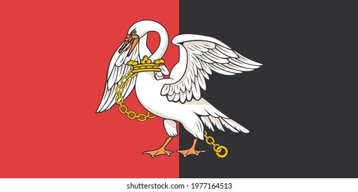 flag of buckinghamshire. proportion 1:2