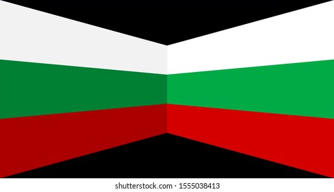 flag of bulgaria 3d on background