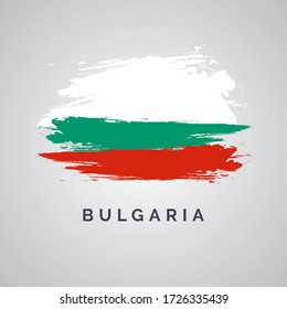 Flagge Bulgariens mit Pinselstrich