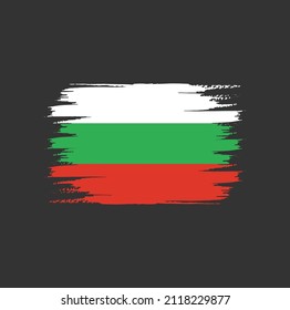 Flag of Bulgaria with brush style