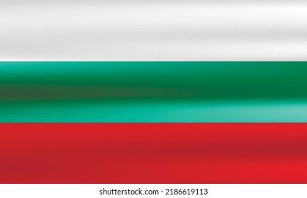 Flag of Bulgaria. Bulgarian national symbol in official colors. Template icon. Abstract vector background.