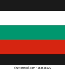 Flag of Bulgaria, Bulgarian flag in vector, curves