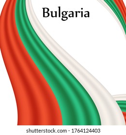 Flag of Bulgaria country on white background.
