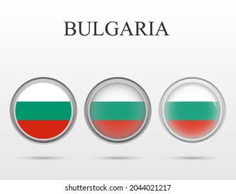 Flagge Bulgariens in Form eines Kreises