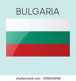 Flag of Bulgaria icon design, official colors and correct aspect ratio. Simple gradient vector illustration, eps 10
