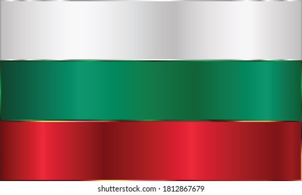 Flag of Bulgaria with metal gradient