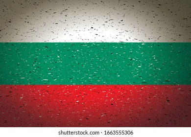 flag of bulgaria in retro background