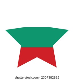 Flag of Bulgaria in star shape