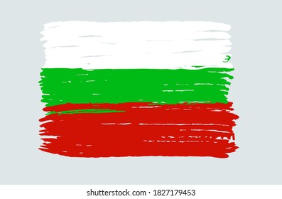 The flag of Bulgaria. Vector illustration 