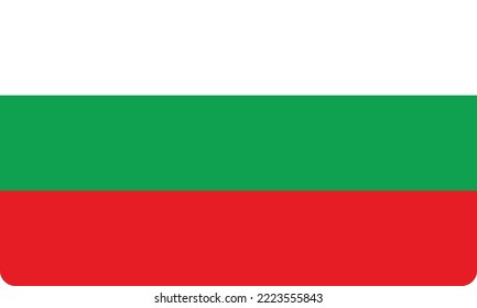Bandera de Bulgaria, ilustración vectorial