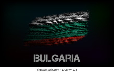 Flag of the Bulgaria. Vector illustration in grunge style with cracks and abrasions. Good image for print