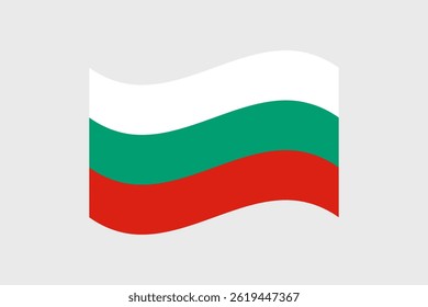 Flag of Bulgaria. Bulgaria wavy flag digital vector illustration. Fluttering flag.