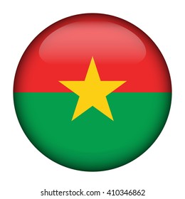 Flag of Burkina Faso  Glossy Button