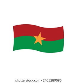 flag burkina faso icon vector template illustration logo design