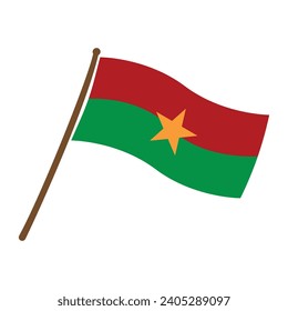 Burkina Faso Wavy Flag. Vector Illustration. Royalty Free SVG, Cliparts,  Vectors, and Stock Illustration. Image 69540730.