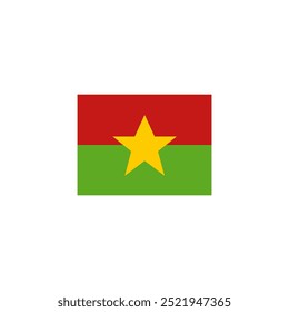 Bandera de Burkina Faso ilustración. Diseño de icono de Vector.