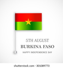 A Flag for Burkina Faso Independence Day.