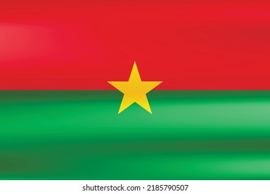 Flag of Burkina Faso. National symbol in official colors. Template icon. Abstract vector background.