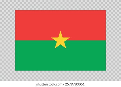 Flag of Burkina Faso. National symbol in official colors. Template icon. Abstract vector background.