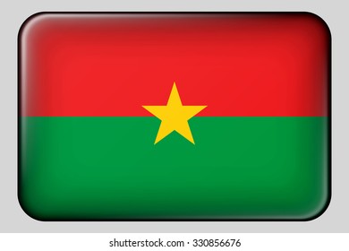 Flag of Burkina Faso. Vector.