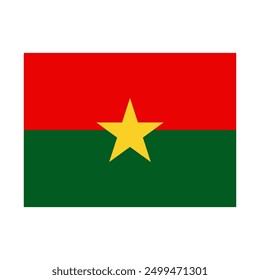 Flag Burkina Faso Vector Icon. Burkina Faso National Flag Design isolated on white background.