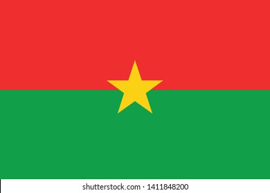 Flag of Burkina Faso vector illustration