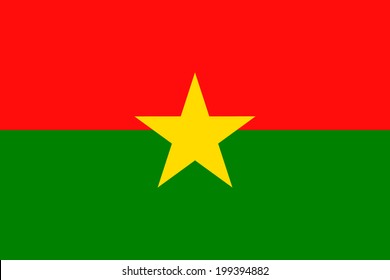 Flag of Burkina Faso. Vector illustration.