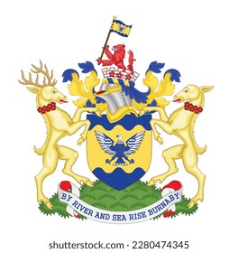 Flag of burnaby city in canada vector