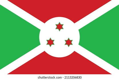Flagge, Burundi, Hintergrund, Illustration, hohe Auflösung, Vektorgrafik, Farbe, Standard 5000px.