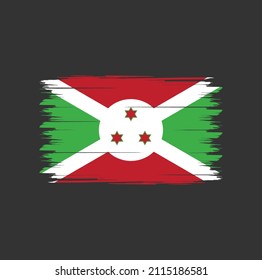 Flag of Burundi with brush style