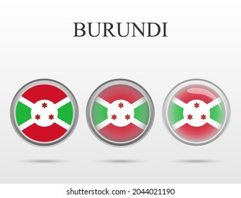 Bandera de Burundi en forma de círculo