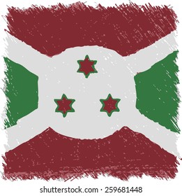 Flag Burundi square shape